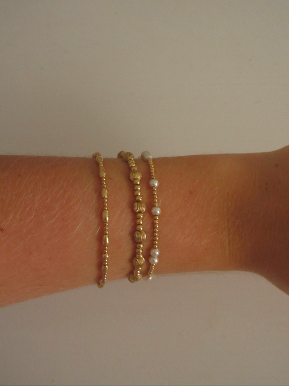 Enewton Gold Beaded Bracelet Set with Pearl Accents - Women Jewelry - Picture 1 of 5